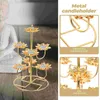 Candle Holders Plug-in House Gadgets Metal Candlestick Temple Candleholder Tea Lotus Rack Stand Stainless Steel