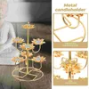 Bougeoirs Plug-in Maison Gadgets Métal Chandelier Temple Bougeoir Thé Lotus Rack Stand En Acier Inoxydable