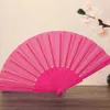 Chinese Style Products Trendy Folding Fan Fabric Wedding Fan Comfortable Grip Wedding Decoration Fan Decor Photo Prop