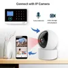 Sistemas de alarme Gautone WIFI GSM Wireless Smart Assaltante Security System DIY Kit com sensor de porta e trabalho de movimento PIR Alexa 230727