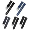 Nylon Watchband Rubber Watchstrap لـ Fifty Fathoms Man Strap Black Blue 23mm مع أدوات 5015-1130-52A278B