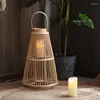 Stehlampen Nordic Bambus Kerzenständer Vintage Kreative handgefertigte Leuchte für Wohnzimmer Schlafzimmer Esstisch Ecklicht