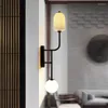 Lampy ścienne American Country Ceramic Apszade studium salonu sypialnia Bezpolewna lampa nowoczesna sconces opraw światła