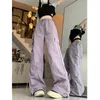 Damesbroek Deeptown Vintage Cargo Dames Koreaanse stijl Oversized Parachute Joggers Baggy sportbroek Harajuku Streetwear Mode