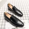 Casual Shoes Business Trend Mens British Mens äkta läder lata loafers människor som går ut slip-on läderskor