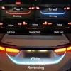 Lâmpada de sinalização de porta-malas de carro RGB Auto LED Strips Light Sinais de direção Iluminação de freio reverso Luzes de fluxo de caminhão2513