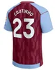 23/24 Soccer Jerseys Kids Kit Home 2023 2024 Aston Villas Football Shirt Training Away Fans Player Version Camisetas Futbol MINGS Mcginn