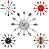 Horloges murales en métal horloge créative salon maison Art Simple Restaurant cuisine montre à Quartz personnalisée