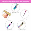 Ciseaux à cuticules Pinces à cuticules Kit pour ongles incarnés Poussoir à cuticules Triangle Gel Dissolvant pour vernis à ongles Outil de nettoyage pour ongles Fourchette Lime à ongles Lifter 230728