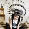 Enfant bébé casquette Style indien plume bandeau coiffure fête décoration Po Prop maison décoratif hommes chapeau Y200903296N