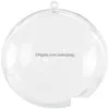 Christmas Decorations 4Cm 5Cm 6Cm 7Cm 8Cm 9Cm 10Cm Clear Plastic Fillable Ball Transparent Ornament Baubles Creative Tree Decoration D Otsso