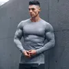 Men's T Shirts Autumn Brand Running Shirt Long Sleeve Gymnastic Sportswear Casual Quick Dry Solid Color Top Gym T Shirt 230727