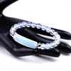 Strang 8mm Chakra Kristall Mode Natürliche Heilung Achat Stretch Handgemachte Runde Perlen Armbänder Für Frauen