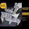 Custom Pass Diamond Tester Hip Hop VVS Missanite Pingente Charm Colar Gyd Out 925 Silver Letter Name Pinging 18K