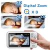 Baby Monitors 43 -tums Video Monitor med Digital Zoom Surveillance Camera Auto Night Vision Tway Way Intercom Babysitter Security Nanny 230727