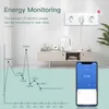 Smart Power Plugs Bseed Triple Wall Sockets Zigbee Smart Socket Power Monitor Outlets Glass Panel Tuya Smart Life Goolge Alexa Wireless Control HKD230727