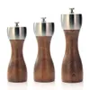 Premium Beech Wood Pepper Mill - Precision Carbon Steel Rotor Use for Peppercorn Sea Salt Black Pepper and More Kitchen Tools263b