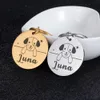 Etiquetas de identificación personalizadas para gatos y perros, personalizables para accesorios de collar de mascotas pequeñas y grandes, colgante de nombre para teléfono grabado de doble cara L230620