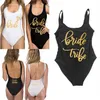 Bachelorette Party Supplies Swimsuit Bride Bride Squad Lady Swimsuit Beachwears Bride To Be Wedding Party Decoration 210610277G