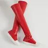 designer laars,laars,eenvoudige veelzijdige candy over knie elastische laarzenherfst- en winterlaarzen
