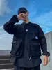 Мужские жилеты Хай -стрит Жилеты Men Streetwear Cargo Hip Hop рукавиц Gilet Multi Pocket Outdoors Heals Casterme 230727