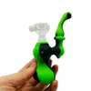 4.3Inch silikon kalebass vattenrör rökning shisha bubbler bong + 14mm glas skål