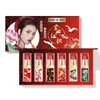 Lipstick Chinese Style Lipstick Set Matte Moisturizing Lasting Retro Red Chili Color Chinese Style Six Gift Boxes Lipsticks 230727