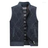 Hommes gilets hiver hommes pull tique polaire tricoté Cardian gilet mâle décontracté gilet pour hommes sans manches Clotes