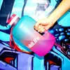 Waterflessen QuiFit 3.78L 2.2L 128oz Gallon fles met rietje Motiverende tijdmarkering GYM Drinkkan BPA-vrij Sport Outdoor 230727