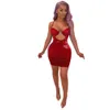 NEW Designer Leather Dresses Women Sexy Spaghetti Straps Hollow Out Tube Dress Summer Bodycon Mini Dress Party Night Clubwear Bulk Wholesale clothes 9606