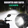 Motorfietsverlichting Extra motorfietskoplampen 12chips 1280V Flasher Front Extra schijnwerpers Led-verlichting Faros Moto Farol Mistlamplenzen x0728