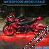 Iluminação da motocicleta 1 conjunto RGB LED Car Dream Color Underglow Underbody Strip Light para motocicleta Lâmpada ambiente universal com controle APP 12V x0728