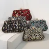 Sacs de soirée léopard Sexy femmes pochette paillettes métal sacs de soirée chaîne épaule fête Weddign sacs à main sac à main portefeuilles sac femme élégante 230727