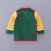 Jackets Baby Boy Tshirt Girls Coat Green Orange Chinese style Long Sleeve Tshirt Baby Spring Autumn Clothes E18211 230728