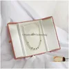 Jewelry Boxes Veet Large Necklace Gift Box Pearl Necklaces Rings Double Open Packaging Cases Organizer Drop Delivery Display Otw6X