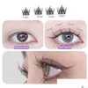 Bath Tools Accessories Diy False Eyelash Extension Reusable Wispy Eyelashes Natural Thick Crisscross Individual Lashes Cluster For Dhgmb