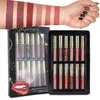 Lipstick 12pcs/lot Waterproof Nutritious Velvet Lip Stick Red Tint Nude Women Fashion Lips Makeup Set With Box Drop 230727