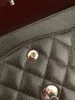 10a tasarımcı omuz çantası klasik ekose flep cf havyar el çantası altın gümüş zinciri çift harfli çift harfli düz renkli toka kare şerit lady 19 messenger çanta