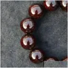 Other Fashion Accessories Xiaoye Red Sandalwood Hand Chain 108 Wooden Buddha Beads Old Material Mens Bracelet Transport Women Drop De Otpyq