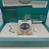 Two-Tone 41mm 18k Slate Roman Wimbledon Watch 126333 Rostfritt stål 18K Pure Gold Men's Watch Box291K