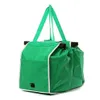 Bolsa Tote Dobrável Reutilizável Grandes Bolsas de Armazenamento Carrinho Clip-To-Cart Sacolas de Compras de Mercearia Novo246a