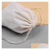 Jewelry Pouches Bags Cotton Dstring Natural With Produce Bk Gift Bag Pouch Mti Size Optional Drop Delivery Packaging Display Dhfq5