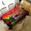 Table Cloth Colorful Landscape Pattern Tablecloth Waterproof Rectangular Table Cloth New Year Party Wedding Decoration Tapete R230726