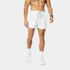 Män yoga sport korta snabba torra shorts med bakficka mobiltelefon casual löpande gym jogger byxa