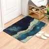 Tapis bleu marbre imprimé tapis entrée paillasson tapis de sol de bain tapis anti-dérapant tapis de cuisine pour la maison tapis de pied décoratif R230728