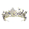 Dolce carino moda AB cristallo perla diadema corona per le donne festa di nozze regina nuziale sposa farfalla corona gioielli per capelli