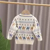 Strickjacke Pullover Kinder Mantel Mädchen Cartoon Kleidung Baby Stricken V-ausschnitt Pullover für Gestrickte Babys Jungen Set Mädchen 230727