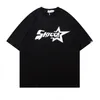Polos mężczyzn 1988 Streetwear American Alphabet Star Print T Shirt Harajuku Vintage Red Women's Y2K Casual Tops z bazową odzieżą 230727