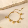 Strand rostfritt stål PVD 18K Guldpläterad pläterad vattentäta pärlarmband för kvinna smycken grossist trendig