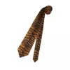 Bow slipsar unikt tiger tryck slips vild djur päls män nack tryckt blus polyester silkes party cravat